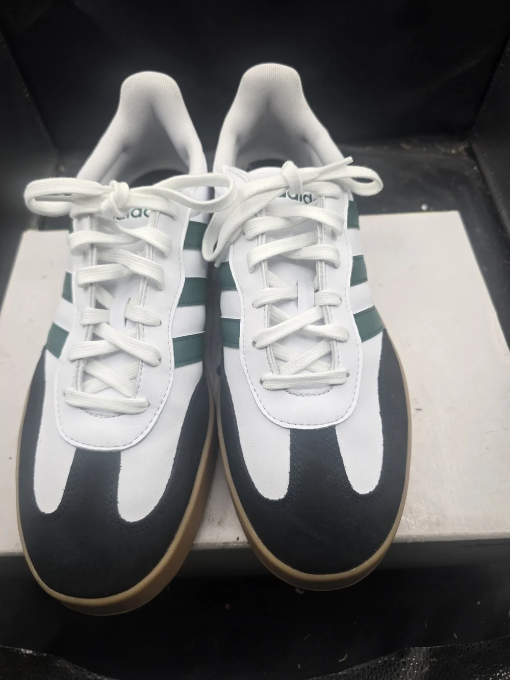 adidas White, Black & Green Men’s Retro Trainer Sneakers